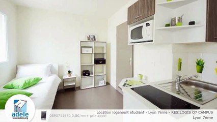 Location logement étudiant - Lyon 7ème - RESILOGIS Q7 CAMPUS