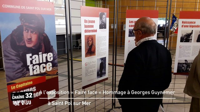 A l'exposition « Faire face » Hommage à Georges Guynemer à Saint Pol sur Mer