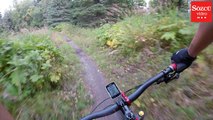 Ormanda bisiklet süren kişinin karşısına ayı çıktı
