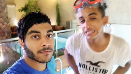 تحدي 24 ساعة بالمسبح !! ( غرقت تحت المويه شوفوا وش صار !!! )
