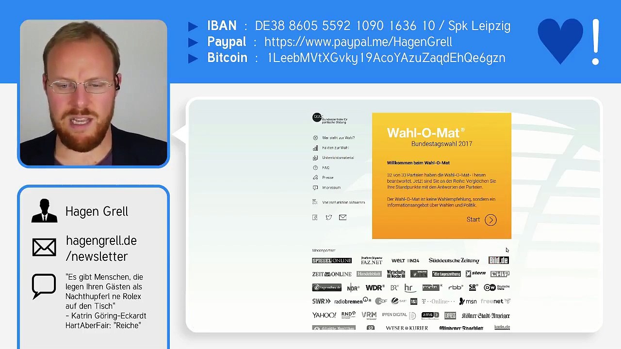 Wahl-O-Mat - Denke ich zu extrem