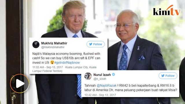 Najib slammed for pledging to 'strengthen' US economy