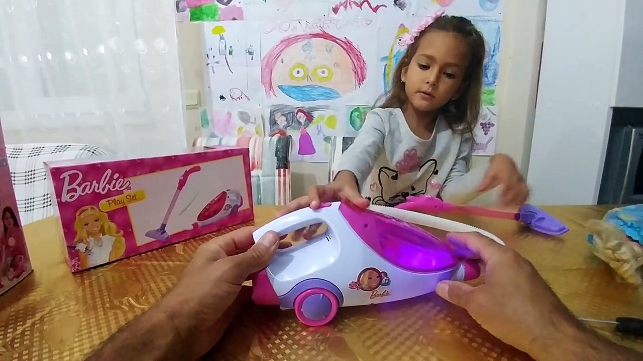 Barbie süper elektrikli süpürge , eğlenceli çocuk videosu , toy's unboxing