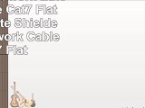 Hexagon Network  Ethernet Cable Cat7 Flat 100ft White Shielded STP Network Cable Cat 7