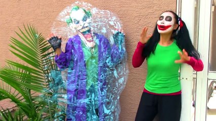 ジョーカーエルザはスパイダーマンを誘拐します！ Spiderbaby、悪い赤ちゃんジョーカーの赤ちゃん、冷凍エルザ、雪の白