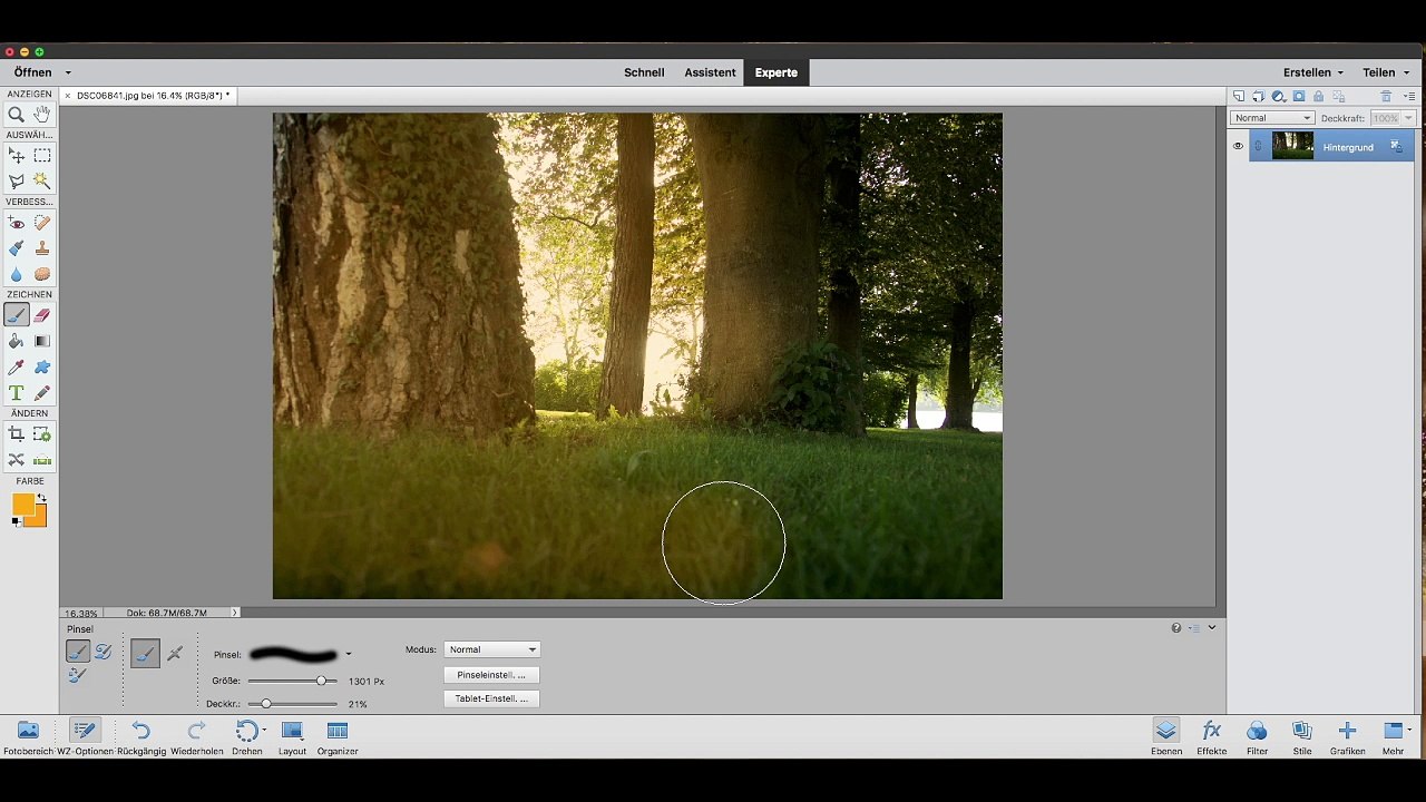 Photoshop Elements 15 Sonnenuntergang