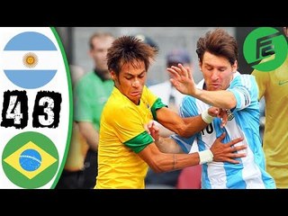 Argentina vs Brazil 4-3 - Highlights & Goals - 09 June 2012