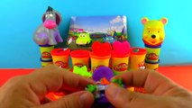 10 Play-Doh Eggs Winnie the Pooh Mickey Mouse Surprise eggs Disney Pixar Cars Playdough mold