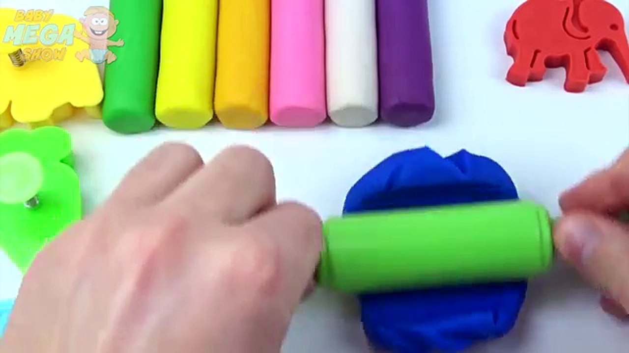 Learn Colors Play Doh Ice Cream Peppa Pig Elephant Lion Molds Fun & Creative for Kids Nurs