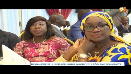 REMANIEMENT : L' APR APPLAUDIT , MACKY 2012 RÉCLAME SON QUOTA