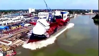Amazing Biggest Ship Launch Compilation