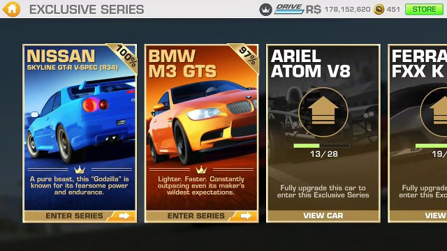 Real Racing 3 Exclusive Series 100% of BMW M3 GTS Complete