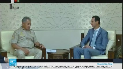 الأسد يستقبل وزير الدفاع الروسي في دمشق