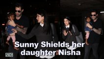 Mommy Sunny Leone trying to Shield her daughter Nisha