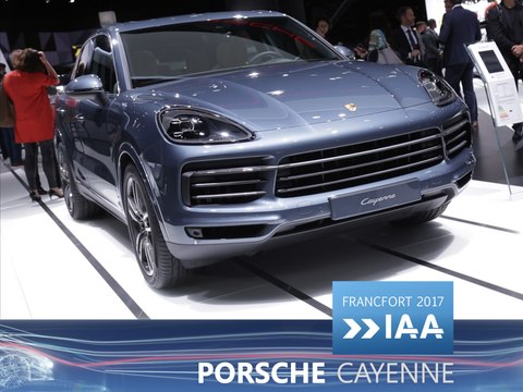 Porsche Cayenne en direct du Salon de Francfort 2017