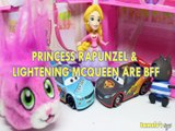 PRINCESS RAPUNZEL & LIGHTENING MCQUEEN ARE BFF SOPHIE DANNY BUCK BEARINGLY TOYS PLAY DISNEY PIXAR CARS 3 ZHU ZHU PETS PE