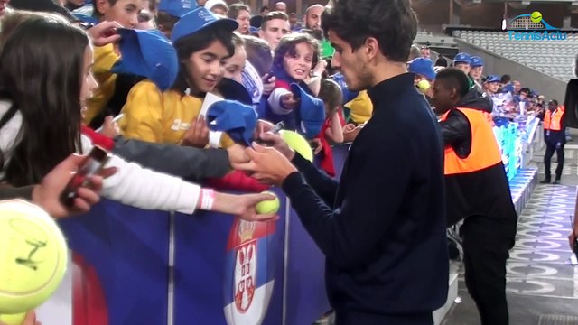 Coupe Davis - La journée des enfants avec l'équipe de France de Yannick Noah au Stade Pierre Mauroy