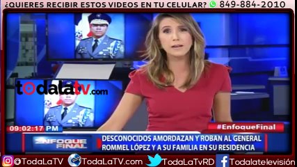 Desconocidos amordazan y roban al general Rommel López y a su familia en su residencia-Video