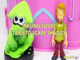 INKLING SQUID TRIES TO SCARE SHAGGY TOYS PLAY SLATOON SCOOBY DOO