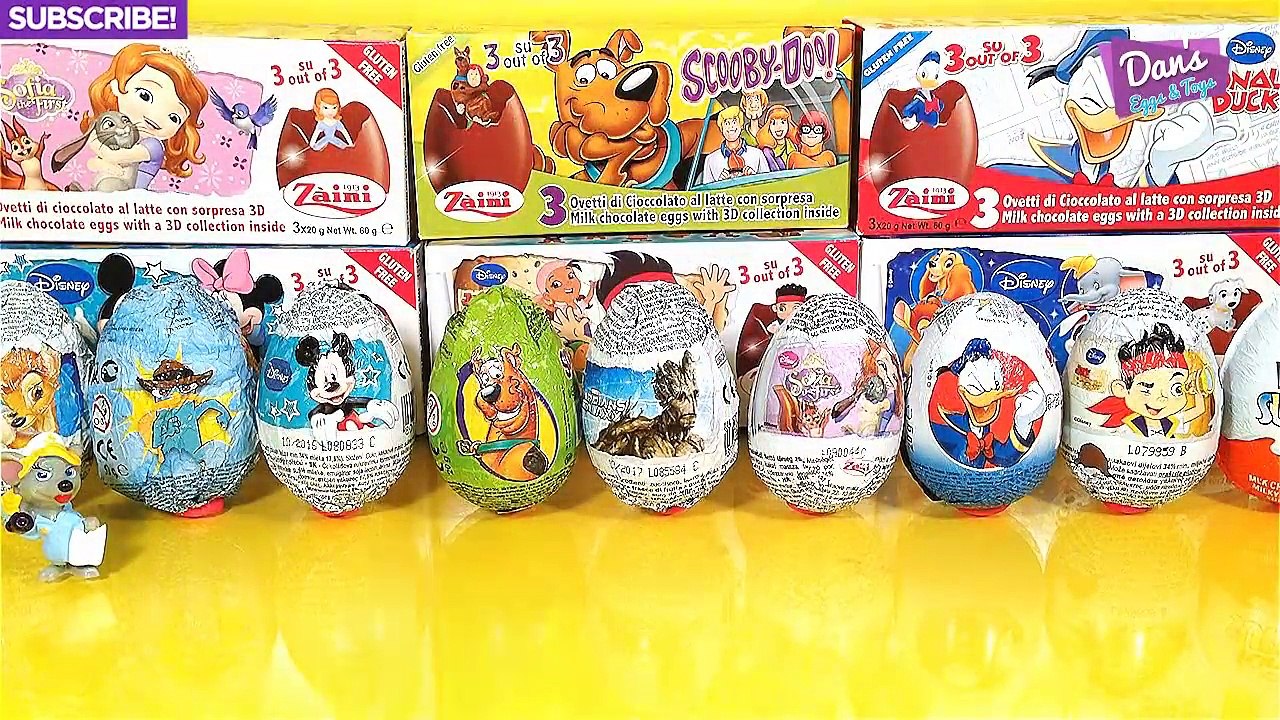 10 SURPRISE EGGS for kids - Kinder Surprise Guardians Of The Galaxy Scooby-Doo, Sofia The First