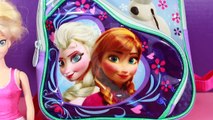 Disney Frozen SURPRISE Backpack Olaf Princess Anna Surprise Egg SHOPKINS Barbie Kelly Toys Opening