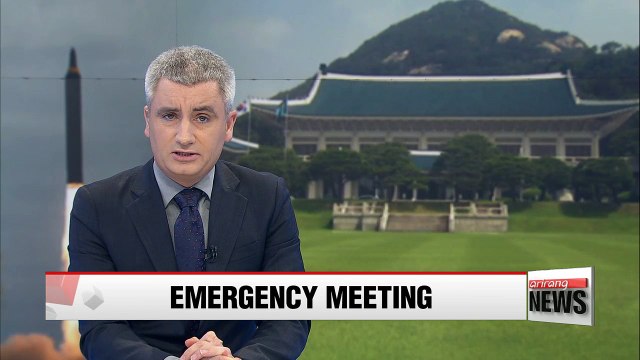 President Moon heads National Security Council meeting after N. Korea's missile launch