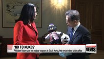 President Moon says no to nuclear weapons in South Korea