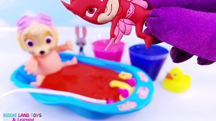Nickelodeon Baby Doll Paw Patrol Skye Clay Slime Bath Time Learn Colors Toy Surprises