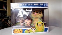 Star Wars JABBA THE HUTT, SLAVE LEIA & SALACIOUS B. CRUMB Funko Pops review