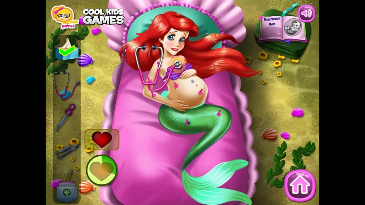 Ariel Pregnant Injury Emergency - Disney Princess Cartoon Game for Kids - The Little Mermaid Episode