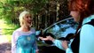 Frozen Elsa & Anna Turn Into SUPERHEROES w/ Spiderman Joker Princess Belle Snow White Joke
