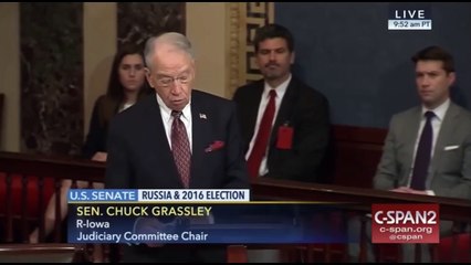 Download Video: Sen. Grassley (R IA) Slams Chuck Schumer For Lying About Trump Investigation