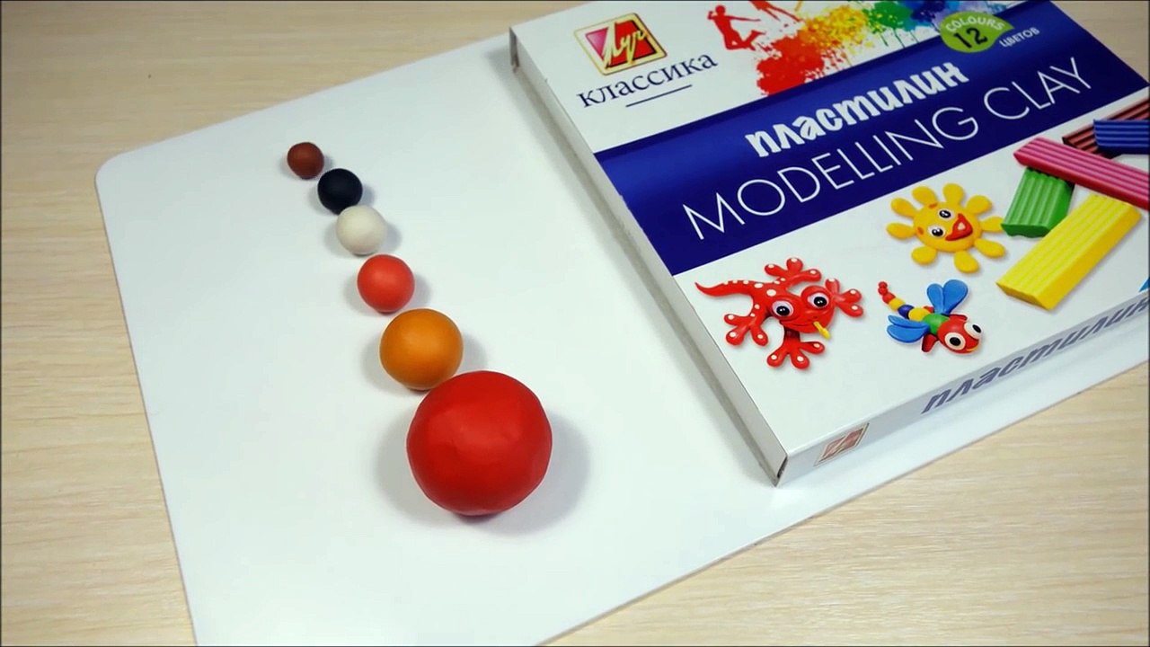 Как слепить Энгри Бердз из пластилина. Ред. Red (Angry Birds Movie) of plasticine.