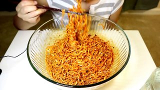 ASMR Super Spicy Fire Noodle Challenge *Extreme Eating Sounds* 불닭볶음면 챌린지