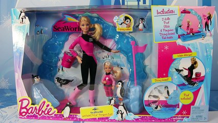 Barbie and Chelsea Seaworld Antartica Penguin Adventure Playset with Frozens Anna Elsa Olaf Dolls