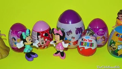 Disney Princess Minnie Mouse Mario Moshi Monster Mavel Hero Kinder Surprise eggs unboxing