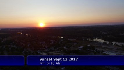 Sept 13 2017 Drone Dixon , IL USA Sunset