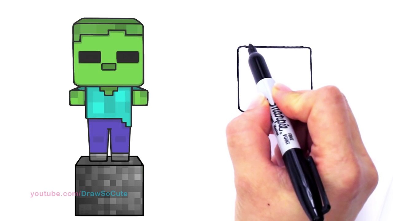 baby zombie minecraft drawing