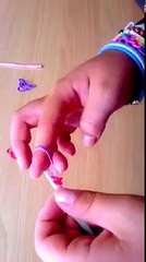 Comment faire un papillon avec des élastiques sans machine
