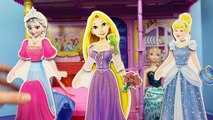 Disney Rapunzel Magnet Dress Up with Frozen Elsa Magnet Doll and Cinderella Magnet Doll