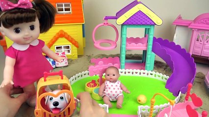 Hello Kitty pet dog clinic and baby doll Doctor toys play