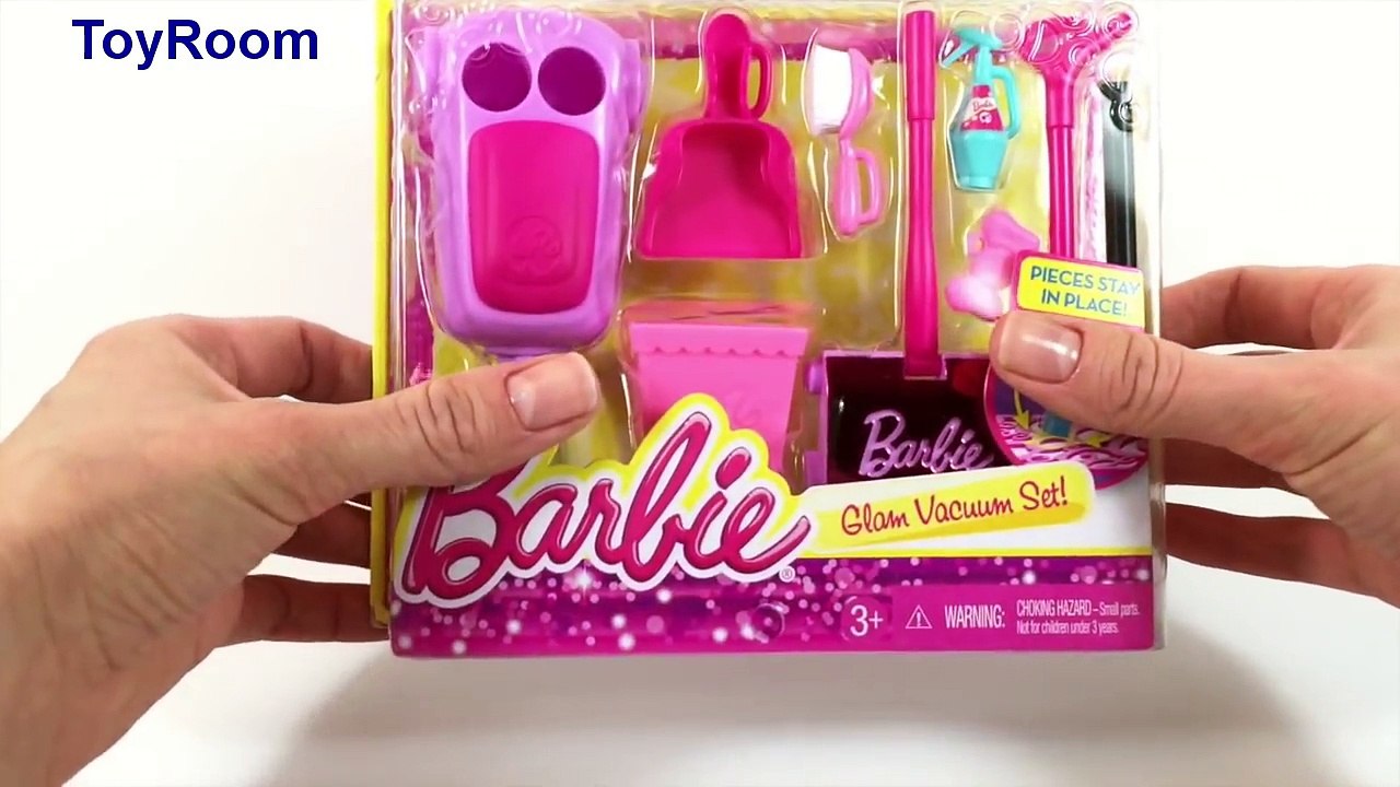 Barbie Glam Vacuum Set Cleaning Accessories Pack Dollhouse Barbie