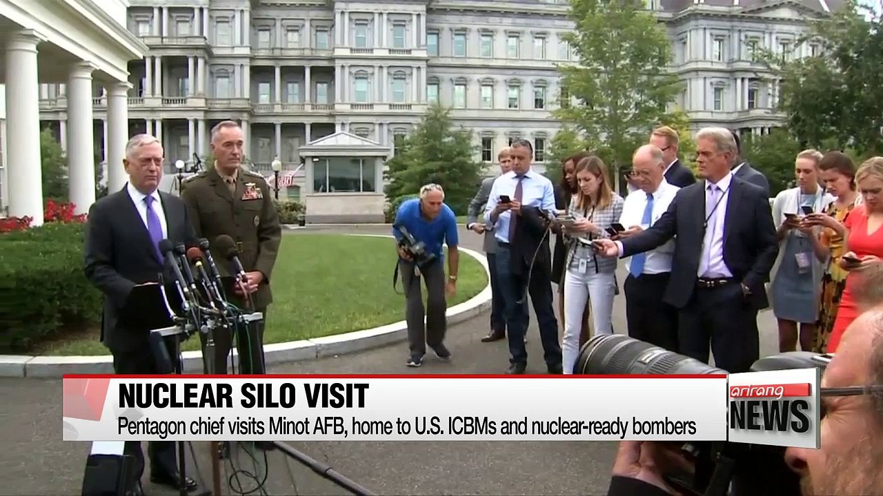 Pentagon chief visits U.S. base housing nuclear-capable bombers and ICBMs