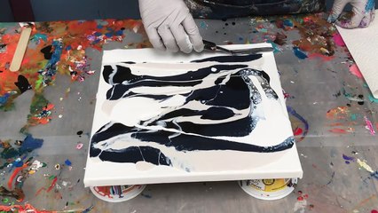 Acrylic Pour Painting: Easy Swipe Technique In Classic Black & White