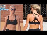 Julianne Hough shows off her incredibly toned abs in black sports bra and leggings