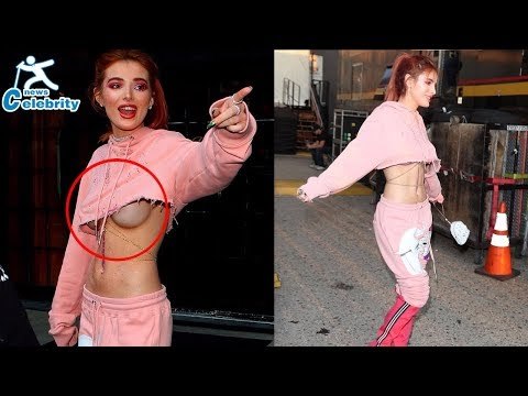Bella Thorne flashes major UNDERBOOB as she wears half a hoodie to reveal her bountiful assets