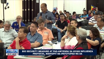 Bio security measure at pag-amyenda sa avian influenza protocol, mahigpit na ipatutupad ng DA
