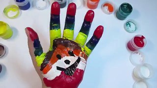 Video pinturas de dedos dedos de la familia enseñan los colores de canciones de desarrollo