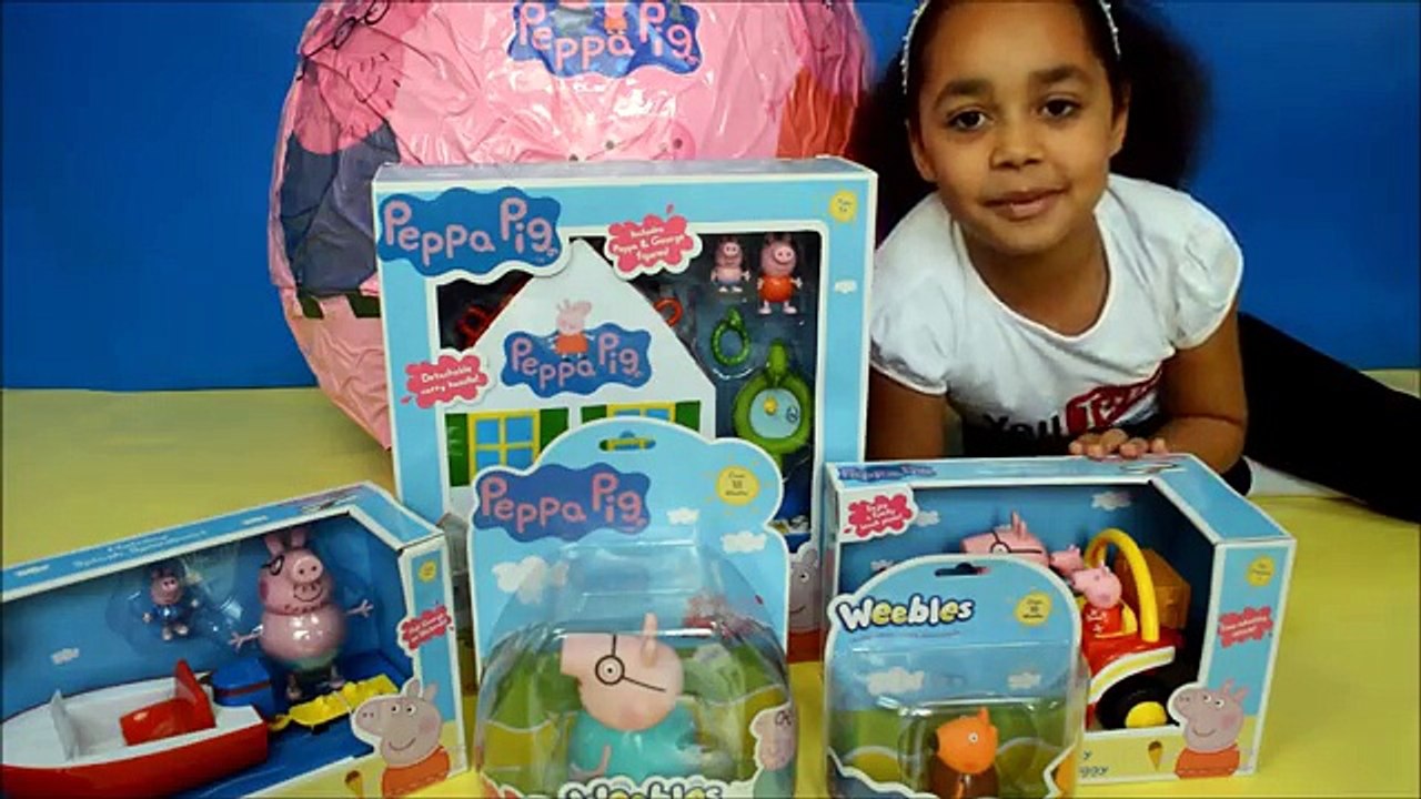 GIANT PEPPA PIG SURPRISE EGG TOYS Biggest Toy Eggs Surprises TreeHouse George DaddyPig Hol