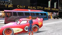 COLORS MCQUEEN CARS on TRUCK with Spiderman & Superheroes and Nursery Rhymes Kids Songs